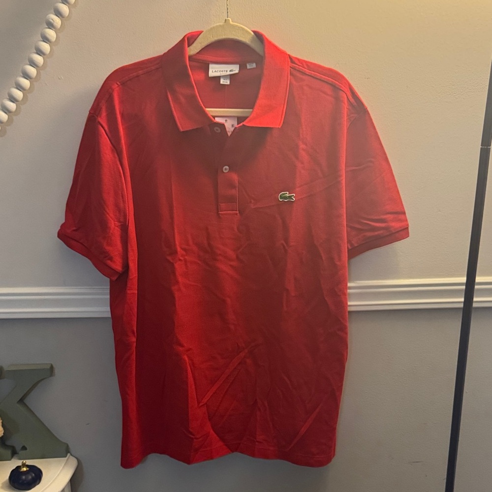 Lacoste Men's Vibrant Red Polo Shirt
